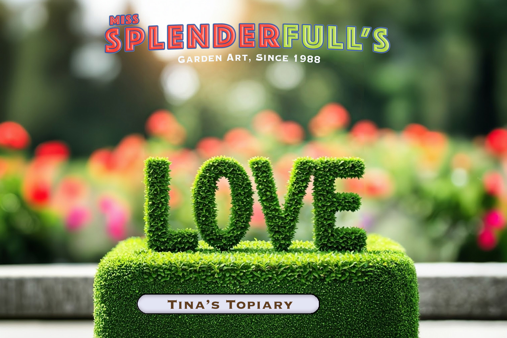 LOVE Topiary with Your Child's Name